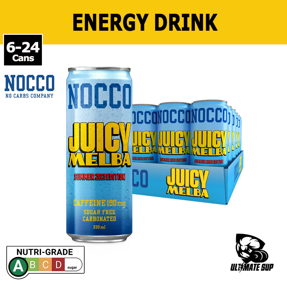 Nocco, Energy Drink, Sugar Free, Caffeine, Muscle Recovery, 330ml, 6-24 Cans - Ultimate Sup Singapore