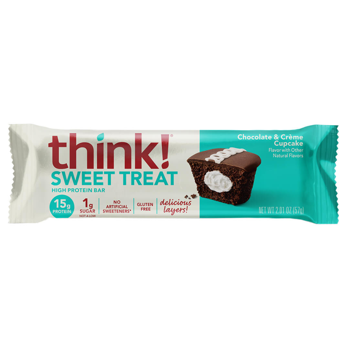 Think!, High Protein Bars, Brownie Crunch, 10 Bars, 2.1 oz Each