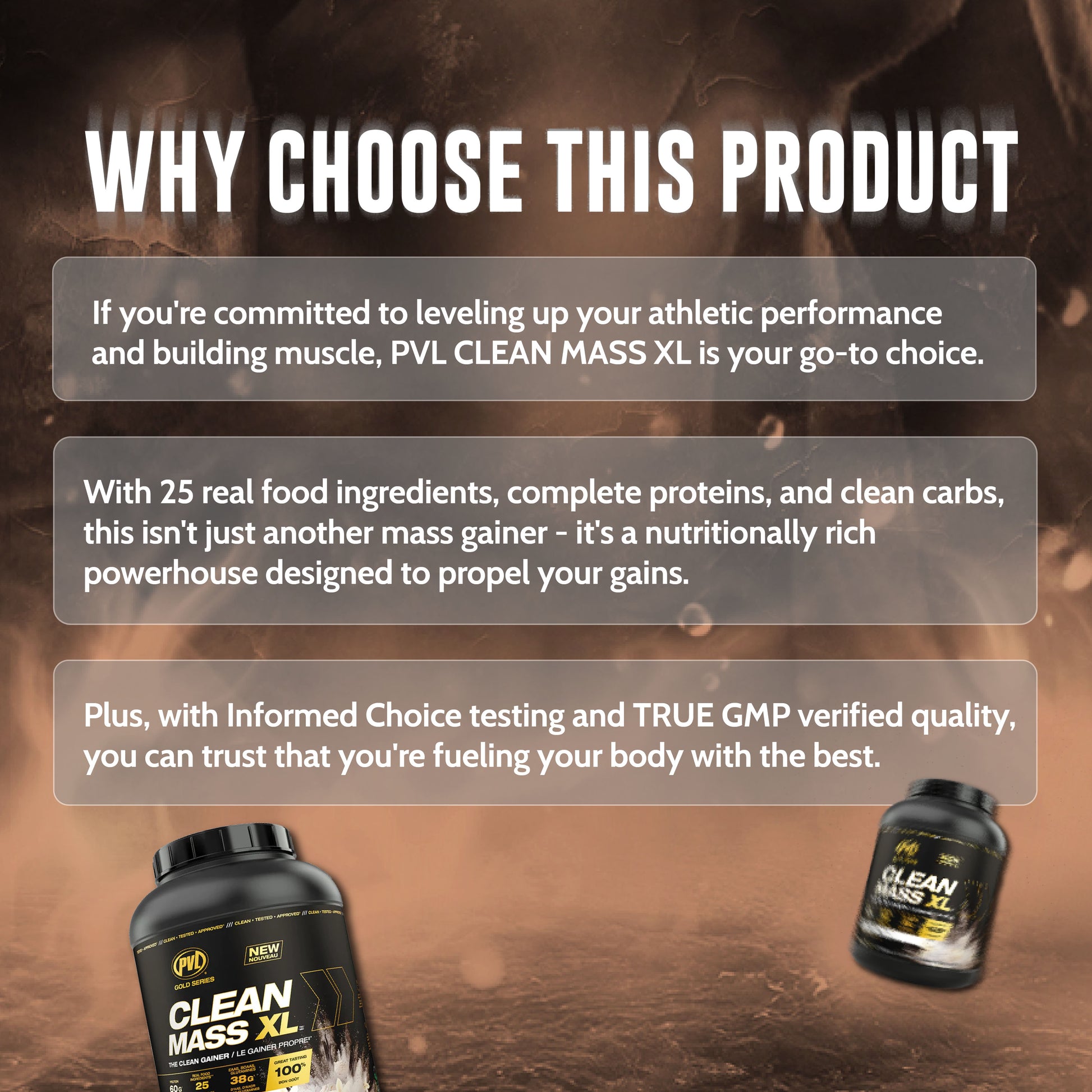 PVL Clean Mass XL, Weight Gainer Protein Powder, EAAs, BCAAs & glutamine, Muscle Recovery, 5-10LBS - Ultimate Sup Singapore