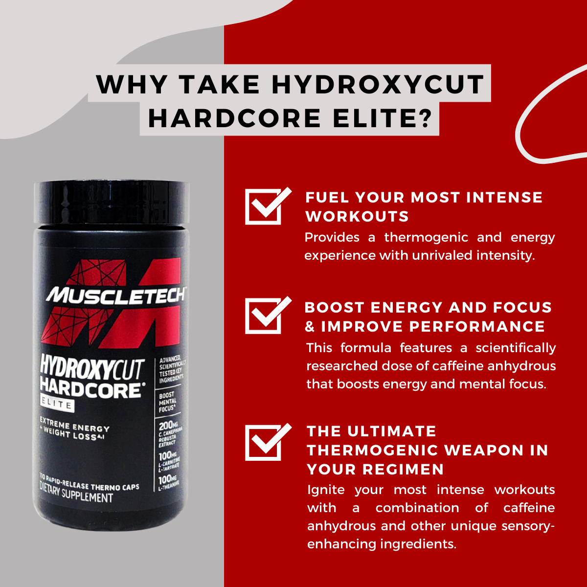 Hydroxycut, Hardcore Elite, 110caps - Ultimate Sup Singapore