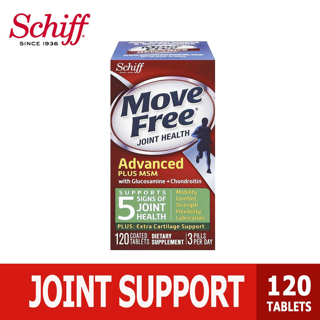 Schiff, Move Free Joint Health, Glucosamine Chondroitin Plus MSM, 120 Coated Tablets, Ultimate Sup