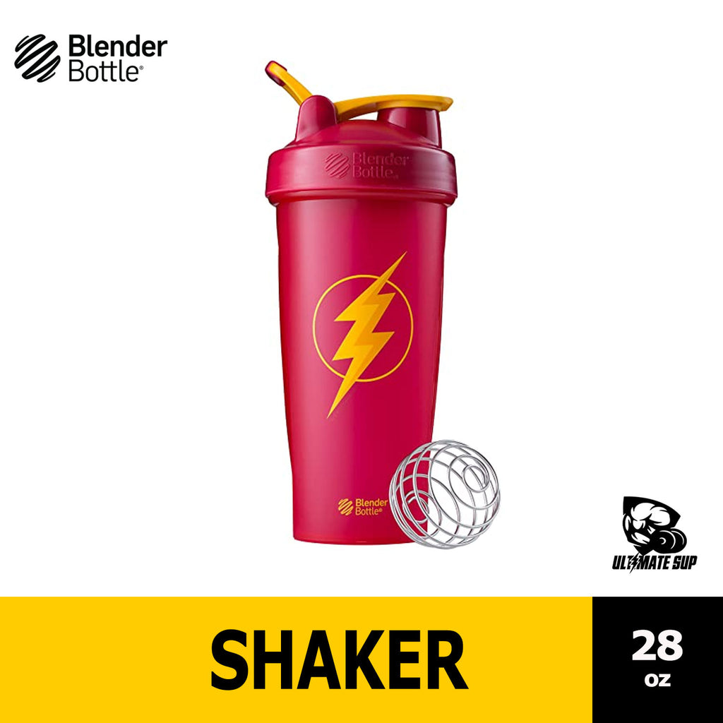 Blender Bottle Justice League Superhero Special Edition | Protein Shaker | Water Bottle | Shaker Mixer Cup with Loop 28oz