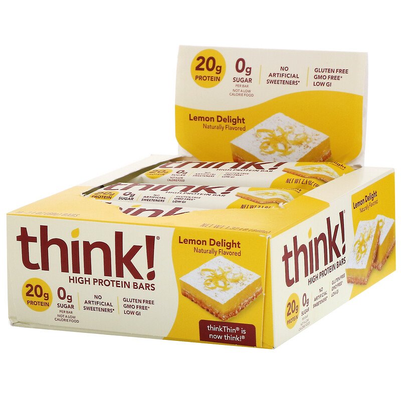 Think!, High Protein Bars, Brownie Crunch, 10 Bars, 2.1 oz Each - Ultimate Sup Singapore