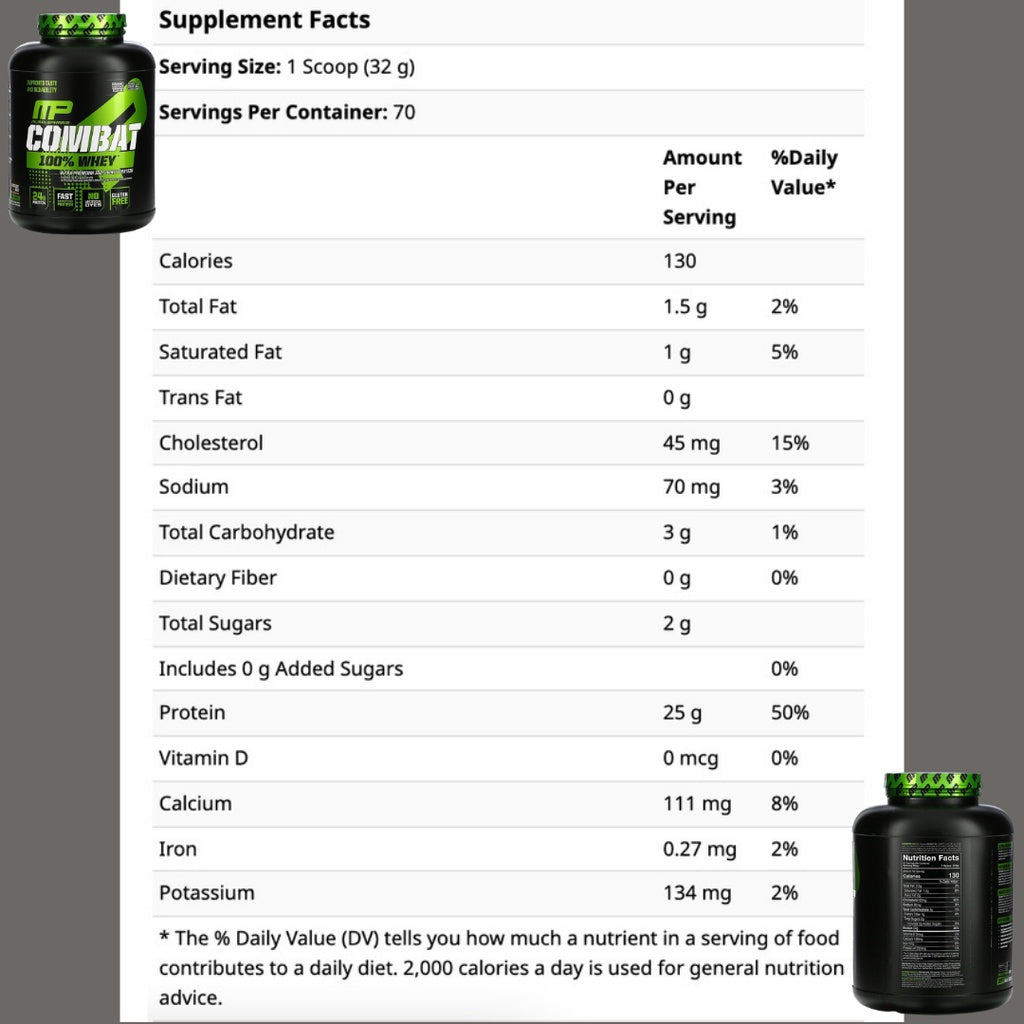 MusclePharm, Combat 100% Whey Protein, 5 lbs (2269 g) - Ultimate Sup Singapore