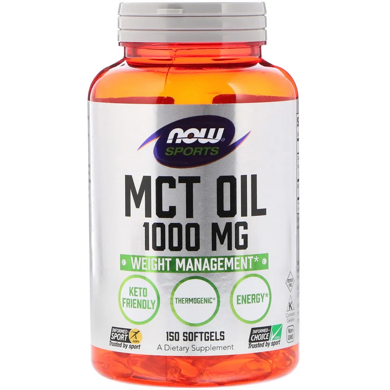 Now Foods, Sports, MCT Oil helps Weight Loss & Fat Burner from Coconut Oil 1000 mg, 150 Softgels - Ultimate Sup Singapore