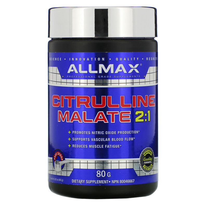 ALLMAX Nutrition, Citrulline Malate, Vascular Blood Flow, ATP + PUMP Unflavored 300g - Ultimate Sup Singapore