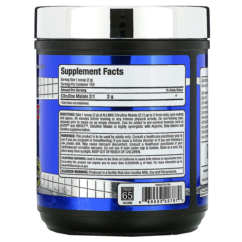 ALLMAX Nutrition, Citrulline Malate 2:1, 300g - Ultimate Sup Singapore