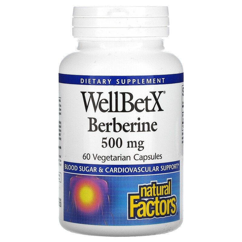 Natural Factors, WellBetX Berberine, 500 mg, 60 - 120 Vegetarian Capsules/ Servings - Ultimate Sup Singapore