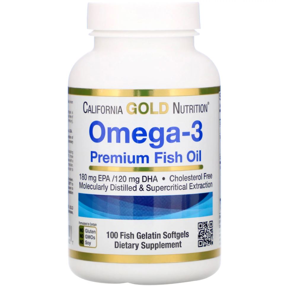 California Gold Nutrition, Omega-3, 100-240 Fish Gelatin Softgels - Ultimate Sup Singapore