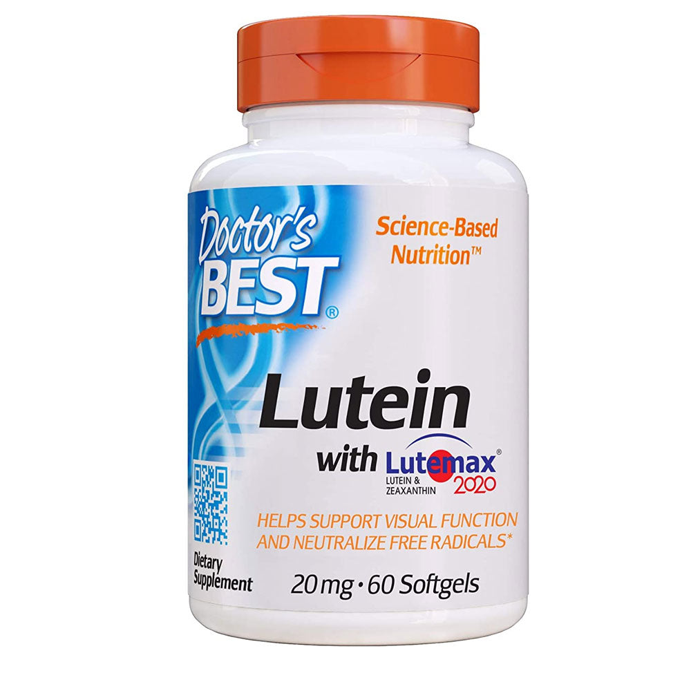 Doctor's Best Lutein Featuring Lutemax, 20 mg, 60 Softgels - Ultimate Sup Singapore