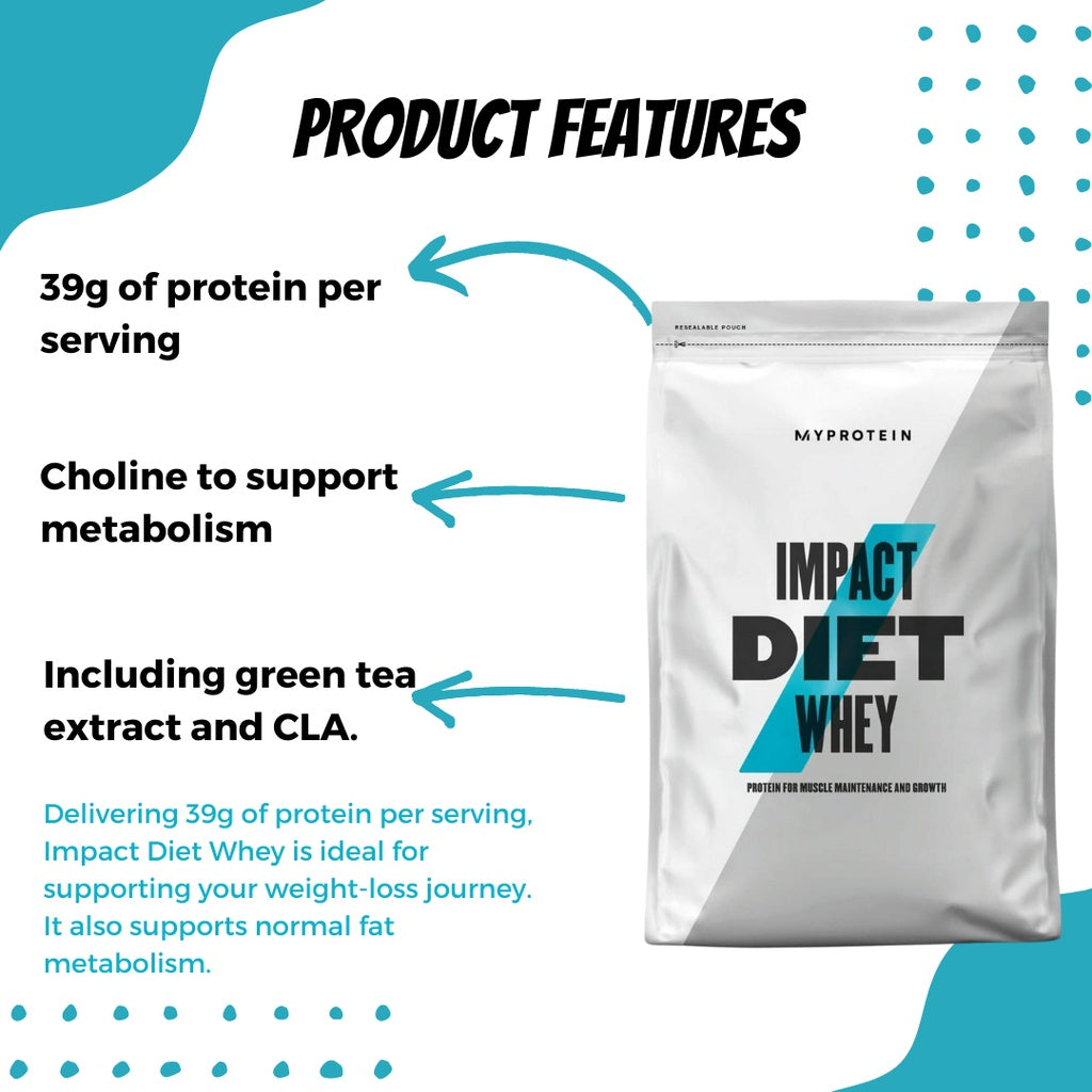 Myprotein Impact Diet Whey Low in Carbs | Grow & Maintain Muscle | Support Tone-up & Weight Loss - Ultimate Sup Singapore