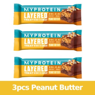 Myprotein, Layered, 3-12 bars,, peanut butter