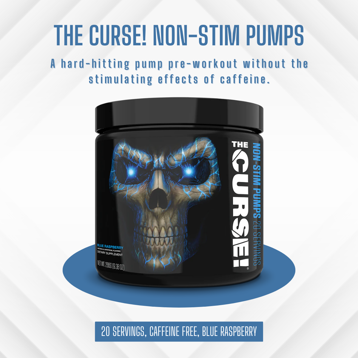 JNX Sports, The Curse! Pre Workout Supplement, 8.8 oz (250 g), blue raspberry