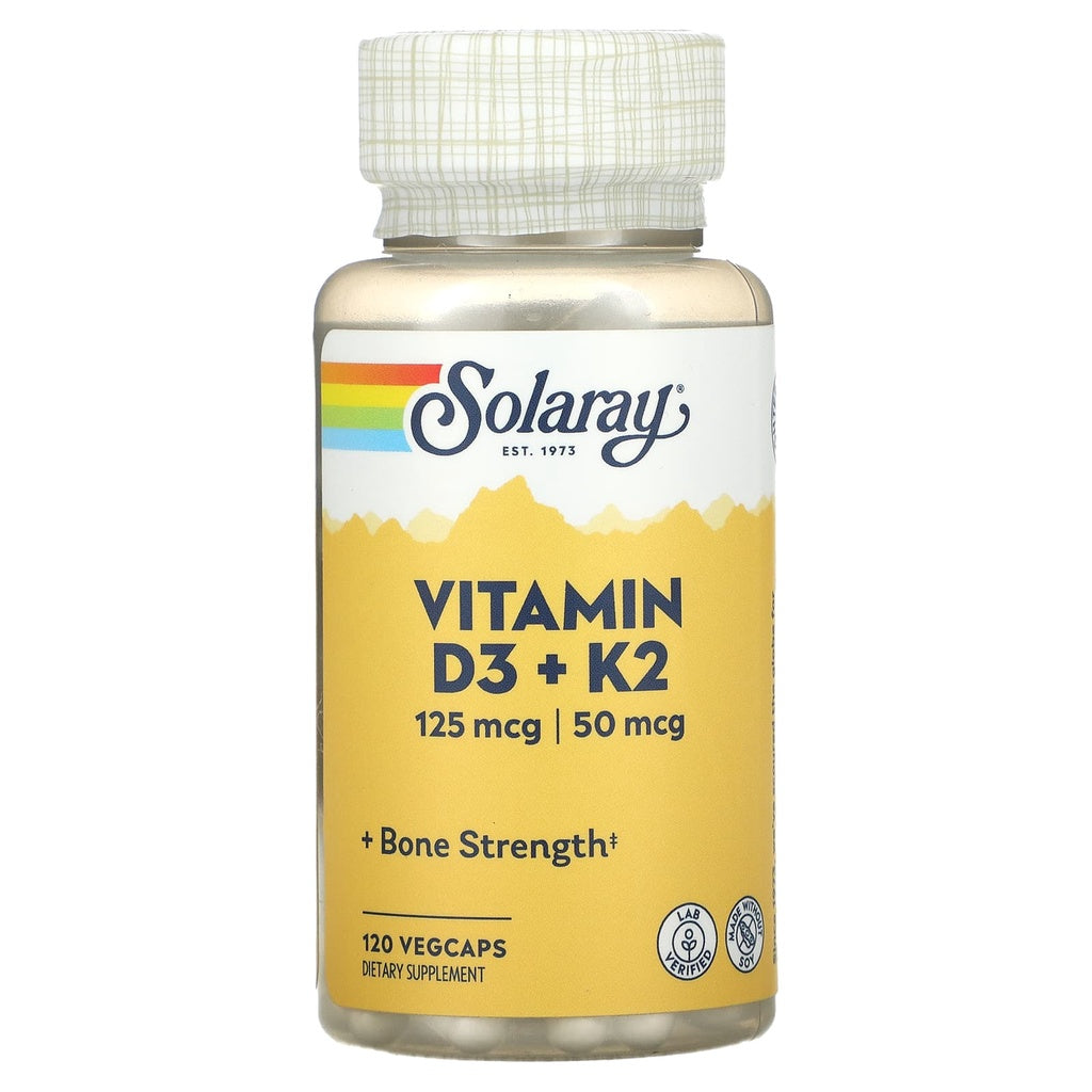 Solaray Vitamin D3 + K2, 60-120 Vegcaps - Ultimate Sup Singapore