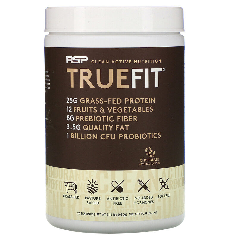 RSP Nutrition, TrueFit Meal Replacement, Grass-Fed Whey Protein Shake with Fruits & Veggies - Whey Protein