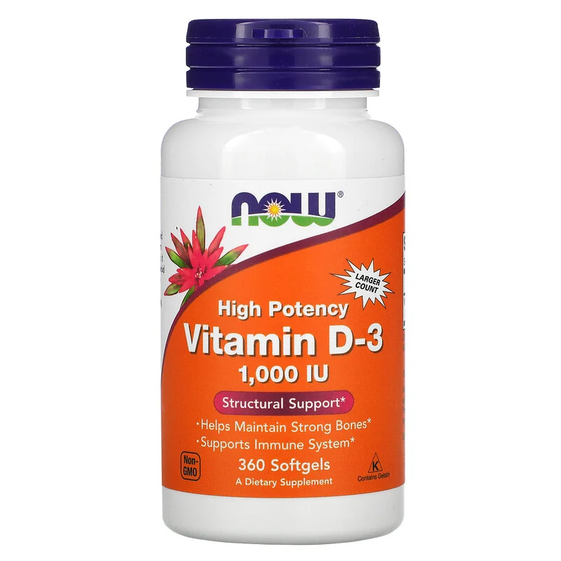 Now Foods, Vitamin D3, 1000-2000-5000 IU, 120-240-360 Softgels - Ultimate Sup Singapore