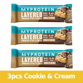 Myprotein, Layered, 3-12 bars, cookie n cream