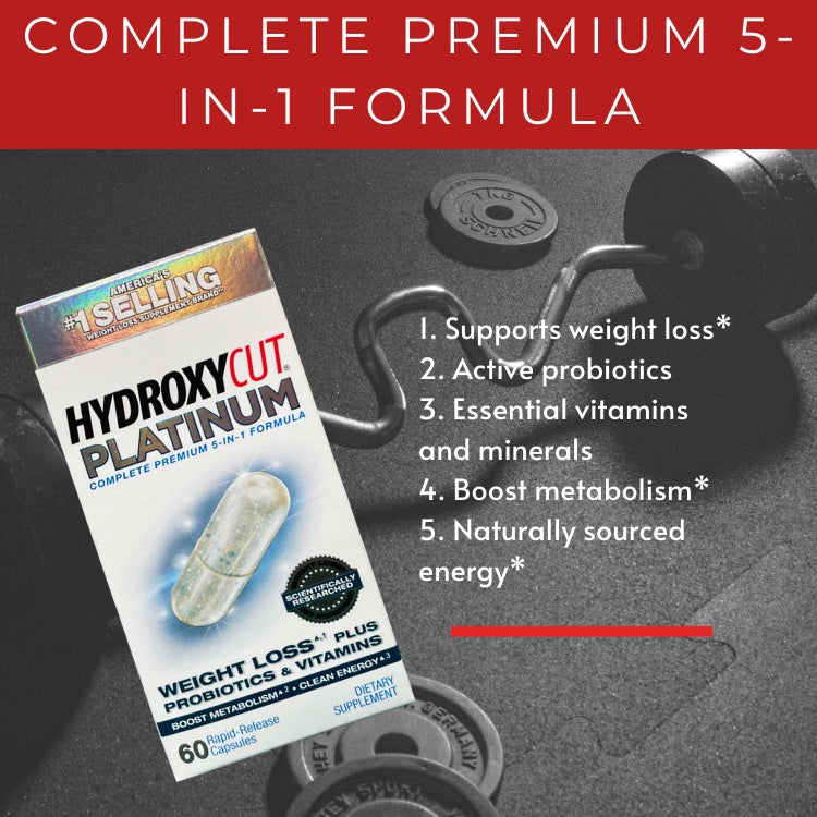 Hydroxycut Platinum Weight Loss Supplements Plus Active Probiotics & Vitamins, 60 Rapid-Release Capsules - Ultimate Sup Singapore