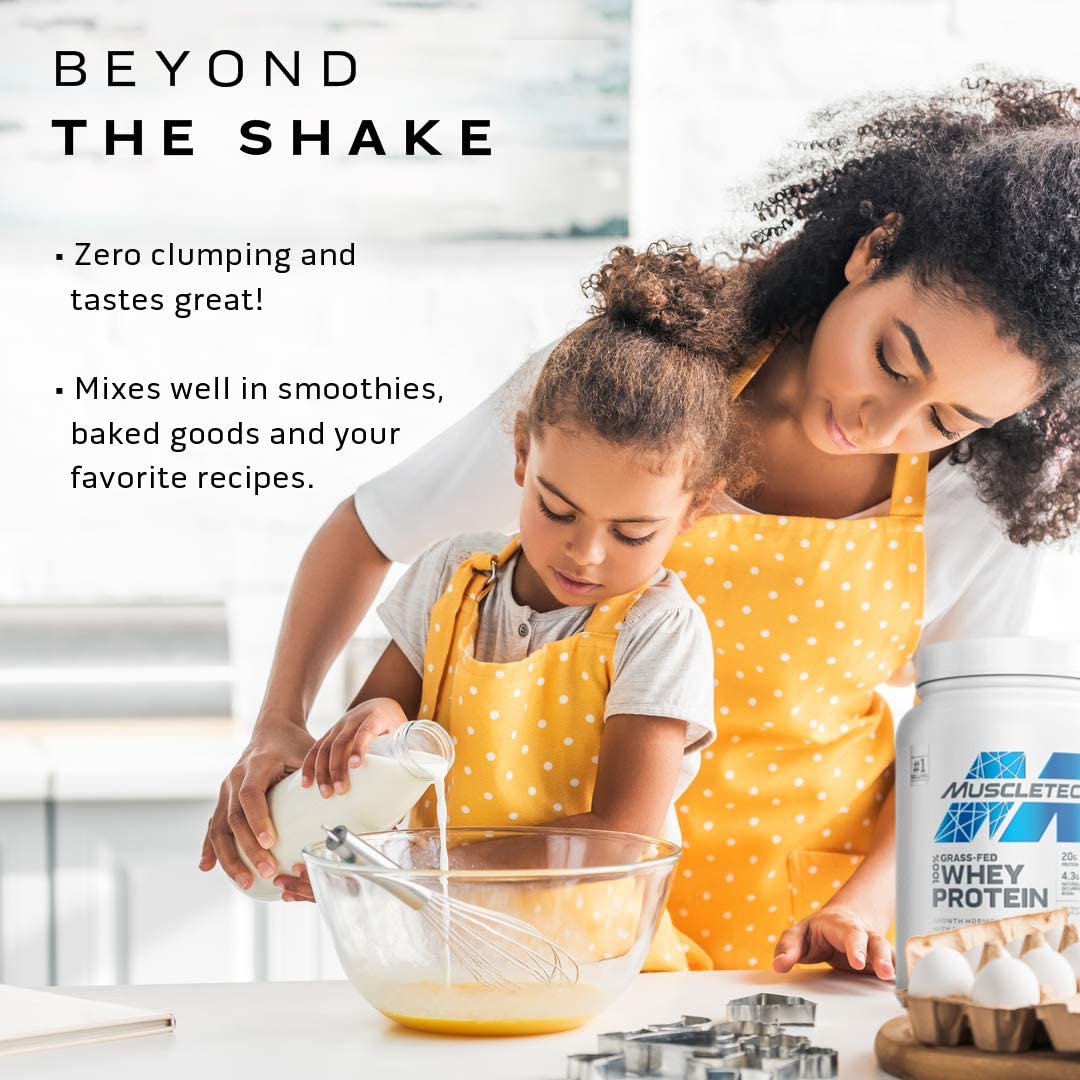 MuscleTech Grass Fed Whey Protein Powder for Muscle Gain 1.8 lbs