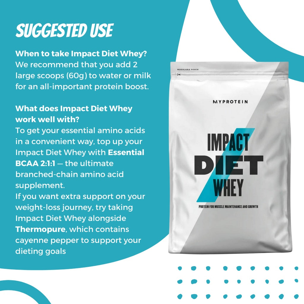 Myprotein Impact Diet Whey Low in Carbs | Grow & Maintain Muscle | Support Tone-up & Weight Loss - Ultimate Sup Singapore