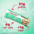 Quest Nutrition, Protein Bar, Various Flavors, 12 Bars, 60g Each, 3pcsPeppermint