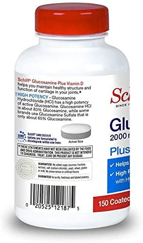 Schiff, Glucosamine, Plus Vitamin D3, Bone & Joint Support, 2000mg, 150 Coated Tablets - Ultimate Sup Singapore