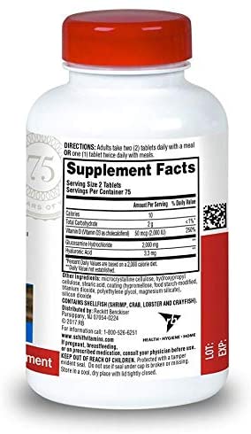 Schiff, Glucosamine, Plus Vitamin D3, Bone & Joint Support, 2000mg, 150 Coated Tablets - Ultimate Sup Singapore