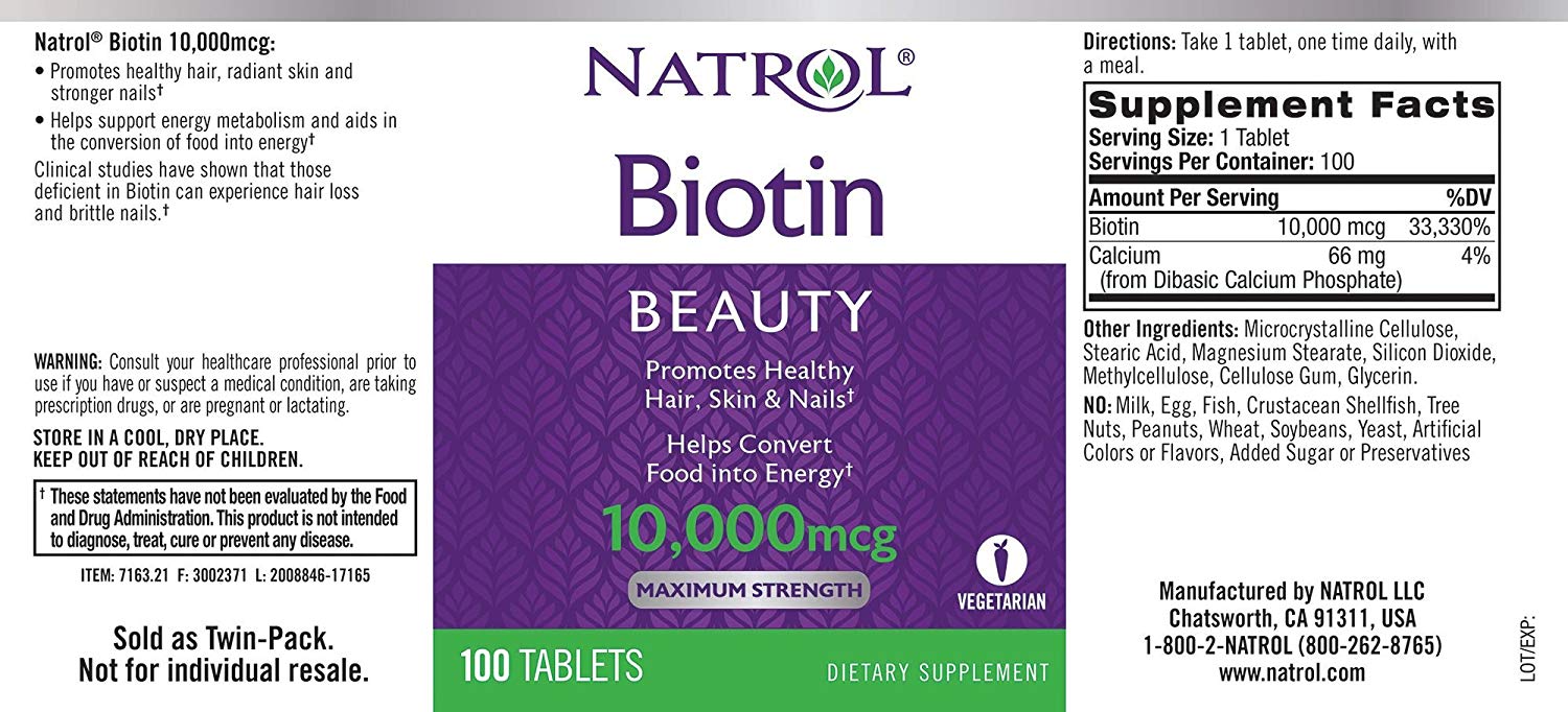 Natrol, Biotin, 60-100 Tablets - Ultimate Sup Singapore