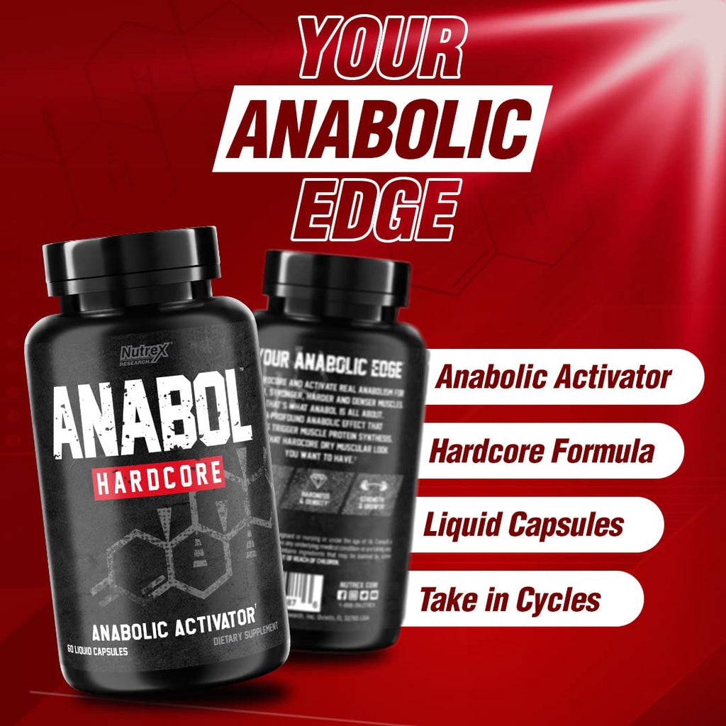 Nutrex Research Anabol Hardcore To Build Muscle, Anabolic Activator, 60 Liquid Capsules - Ultimate Sup Singapore