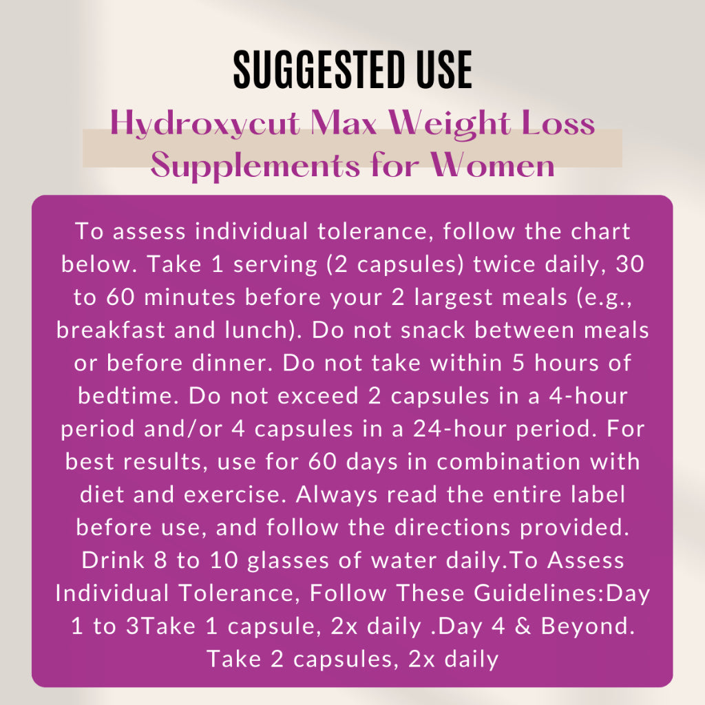 Hydroxycut Max For Women| Weight Loss | Boost Metabolism & Energy | Hair, Skin & Nails Support| Dietary Supplement - Ultimate Sup Singapore