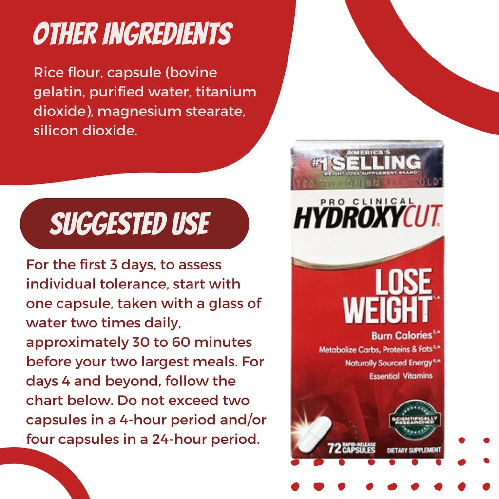 Hydroxycut, Pro Clinical Hydroxycut, 72 capsules - Ultimate Sup Singapore