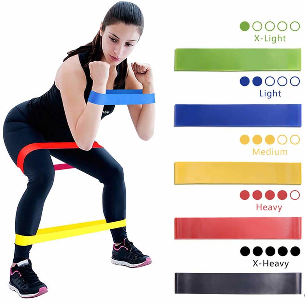 5 Piece Fitness Resistance Loop Band Set | 5 Levels Resistance Loop Bands | Build Muscle | Tone Abs &Butt - Ultimate Sup Singapore