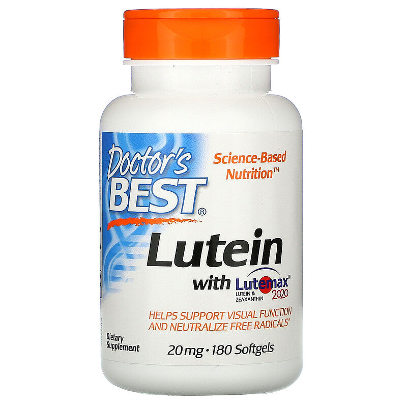 Doctor's Best Lutein Featuring Lutemax, 20 mg, 60 Softgels - Ultimate Sup Singapore