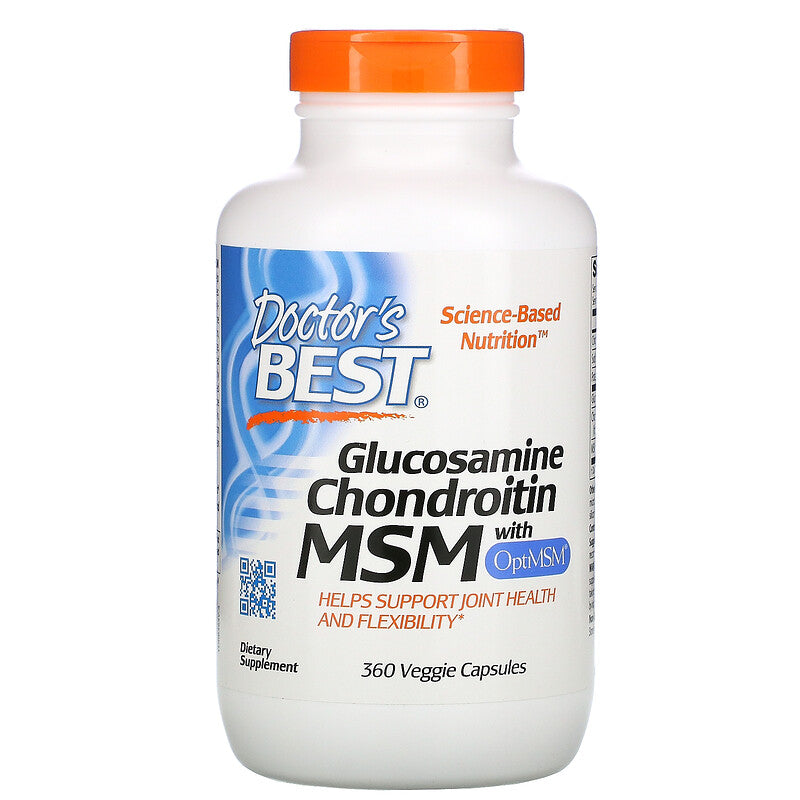 Doctor's Best, Glucosamine Chondroitin MSM with OptiMSM, 240-360 Veggie Caps - Ultimate Sup Singapore