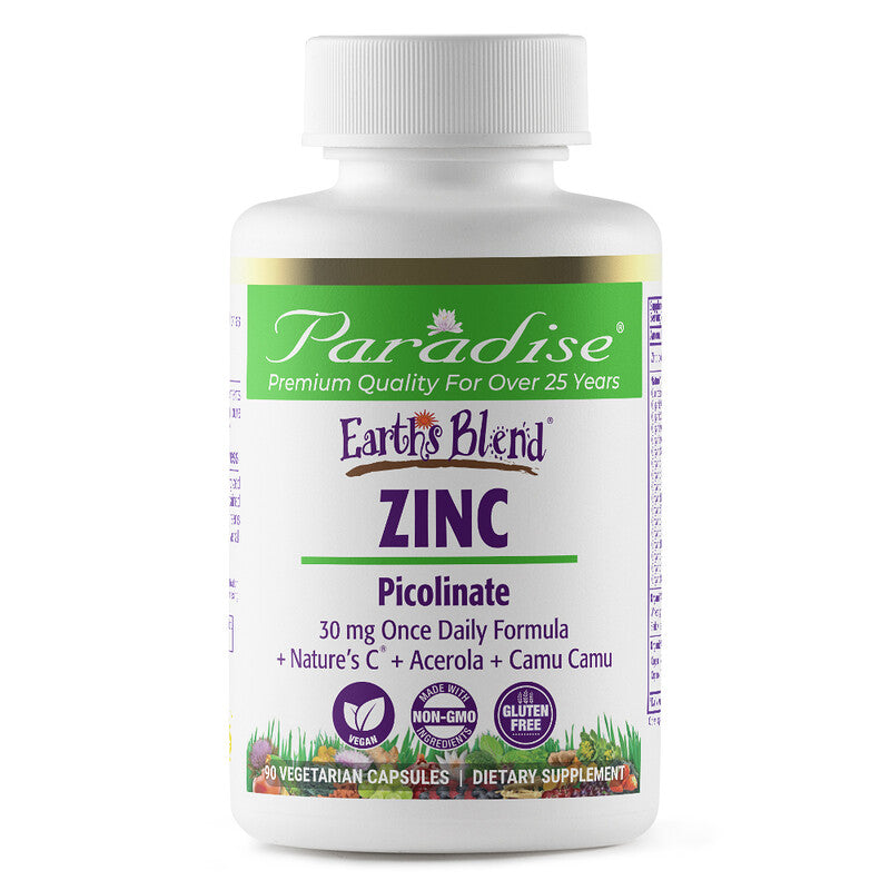 Paradise Herbs, Earth's Blend, Zinc, Picolinate, 90 Capsules - Ultimate Sup Singapore