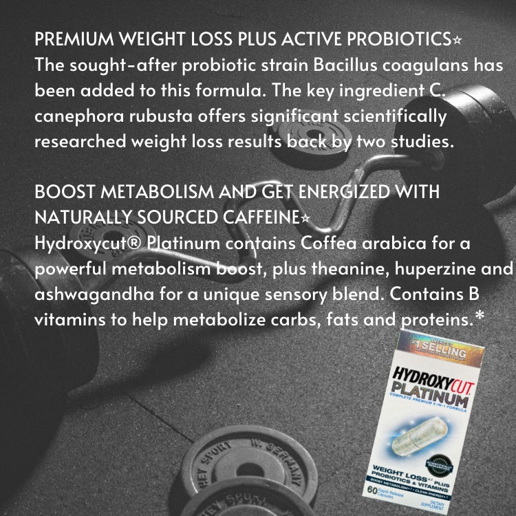 Hydroxycut Platinum Weight Loss Supplements Plus Active Probiotics & Vitamins, 60 Rapid-Release Capsules - Ultimate Sup Singapore