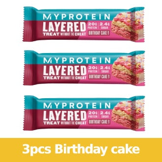 Myprotein, Layered, 3-12 bars, birthday cake