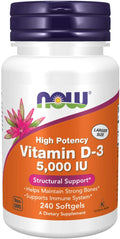 Now Foods, Vitamin D3, 1000-2000-5000 IU, 120-240-360 Softgels - Ultimate Sup Singapore