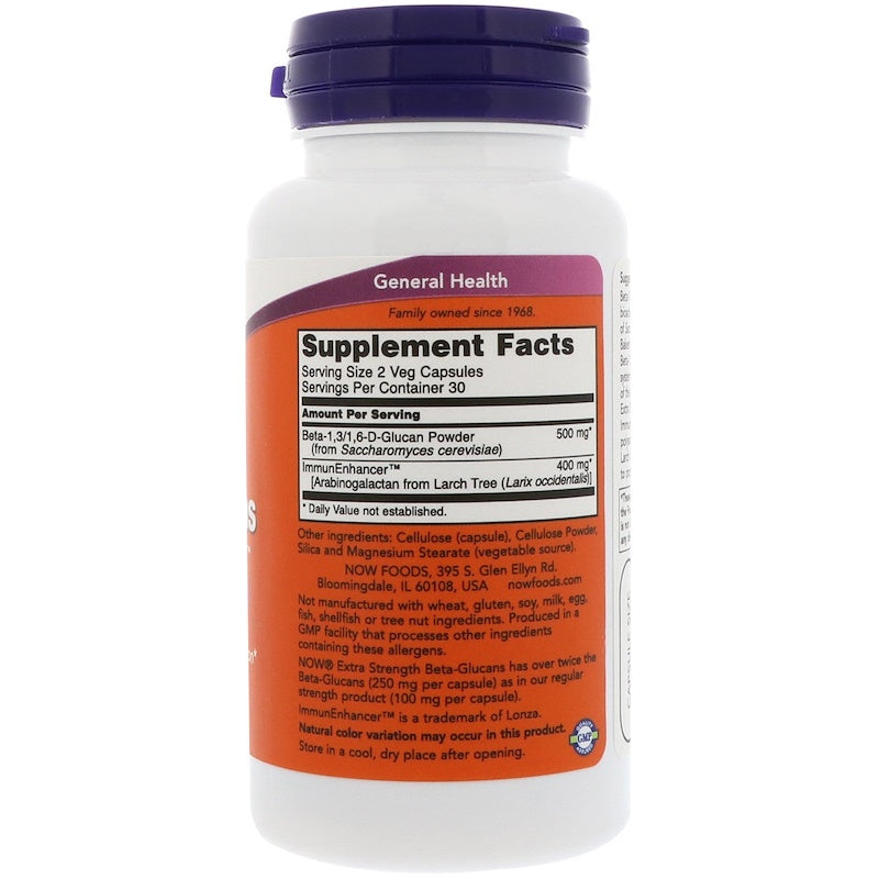 Now Foods, Beta-Glucans, Immune Support, 250 mg, 60 Caps - Ultimate Sup Singapore