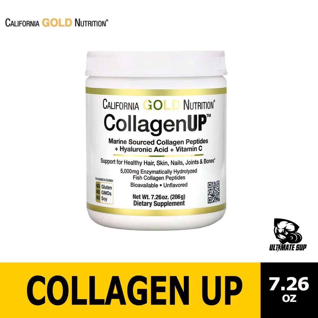 California Gold Nutrition, Collagen UP, Marine Collagen + Hyaluronic Acid + Vitamin C, Ultimate Sup