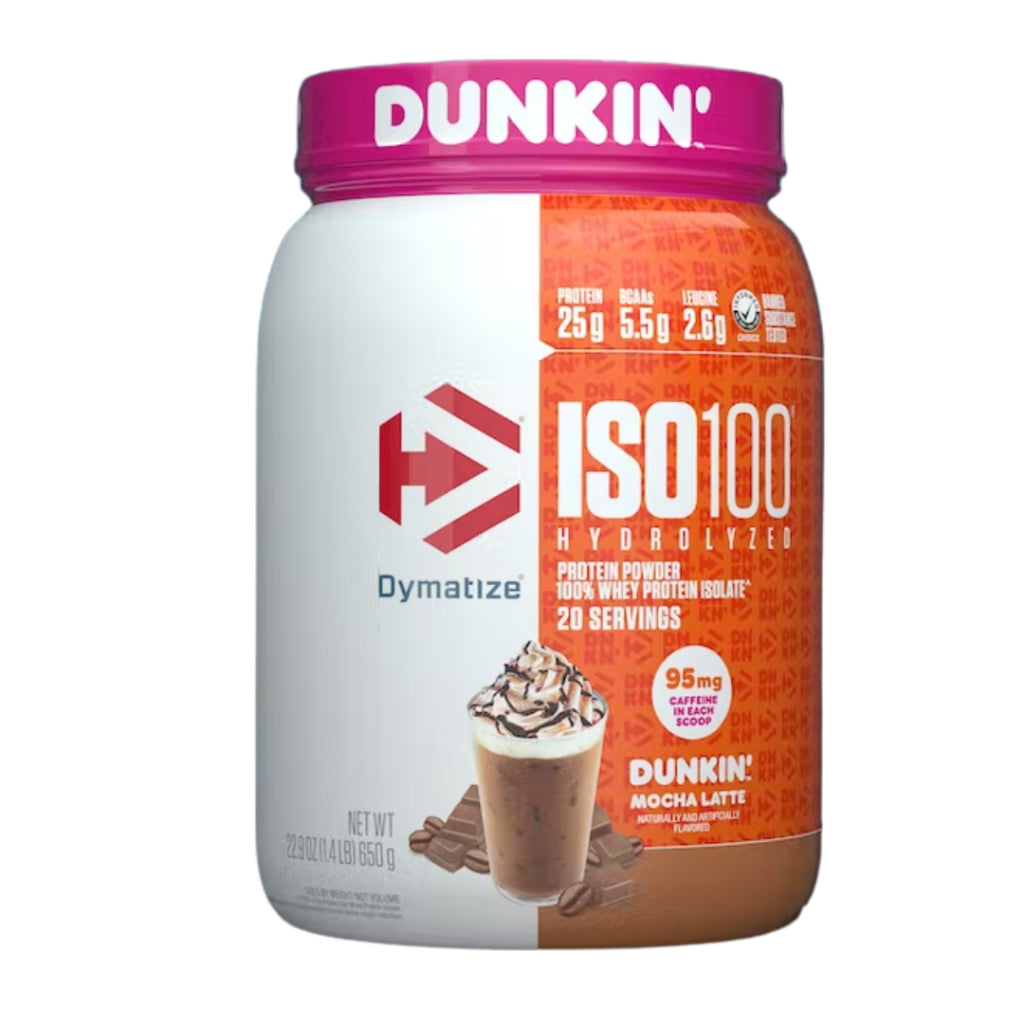 Dymatize Nutrition, ISO 100 Hydrolyzed, 1.3 - 5lb, dunkin mocha latte