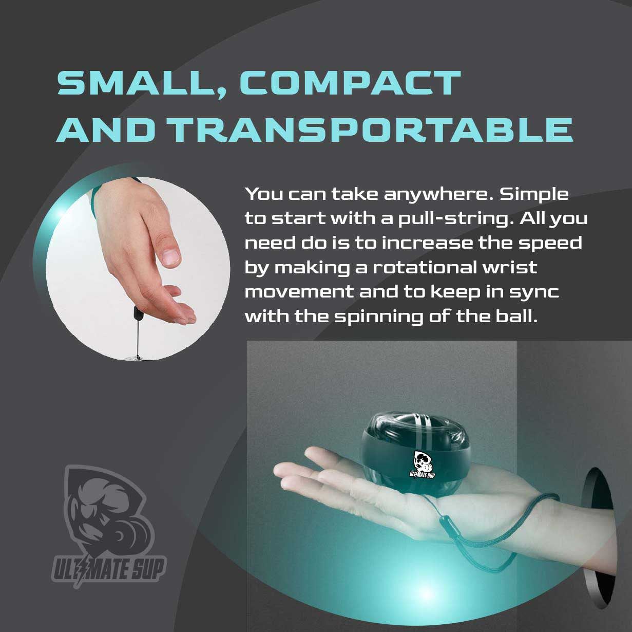 Ultimate Sup, Wrist Power Gyro Ball, Gyro Ball, Wrist Ball, Wrist Strengthener - Ultimate Sup Singapore