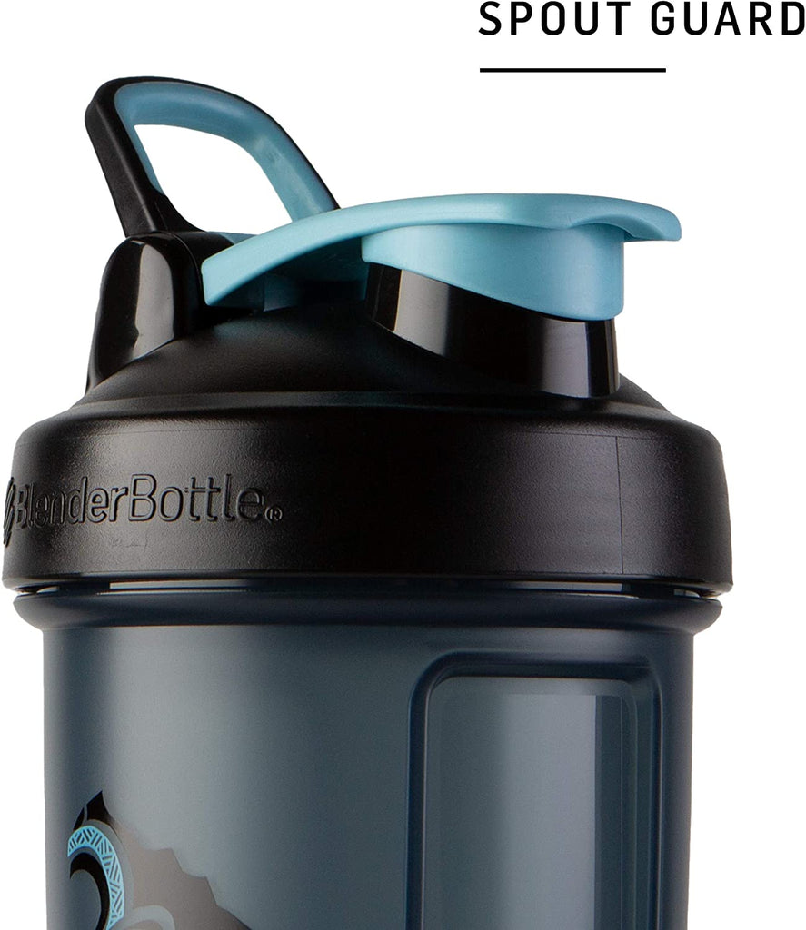 BlenderBottle Classic V2 Shaker Bottle Protein Shakes and Pre Workout, 28-Ounce, Ocean Blue + Straw