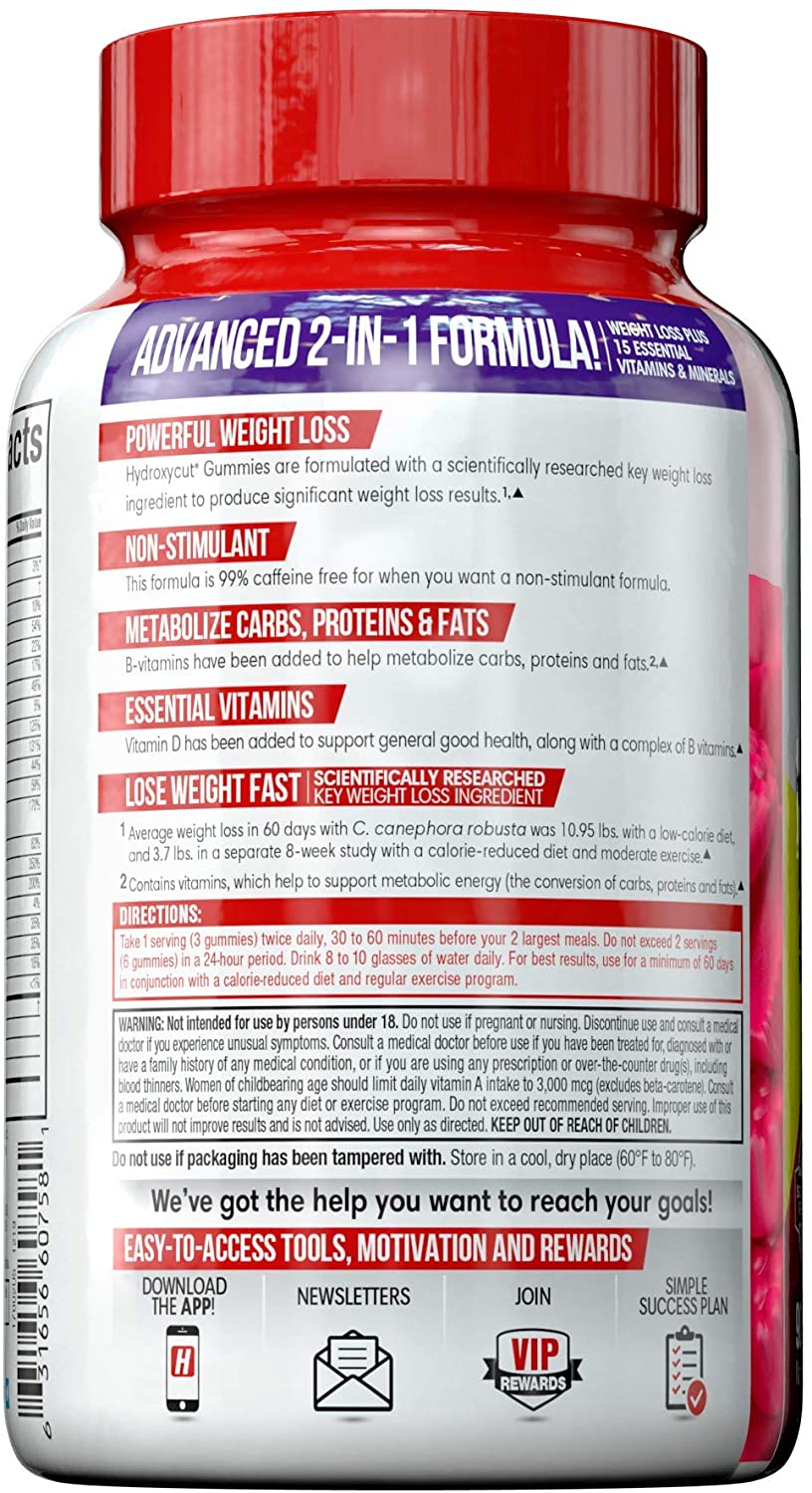 Hydroxycut Non-Stimulant Weight Loss Gummies, 90 Gummies - Ultimate Sup Singapore