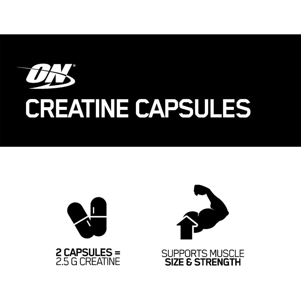 Optimum Nutrition Micronized Creatine Monohydrate Capsules 2.5 g, 100-300 Capsules - Ultimate Sup Singapore