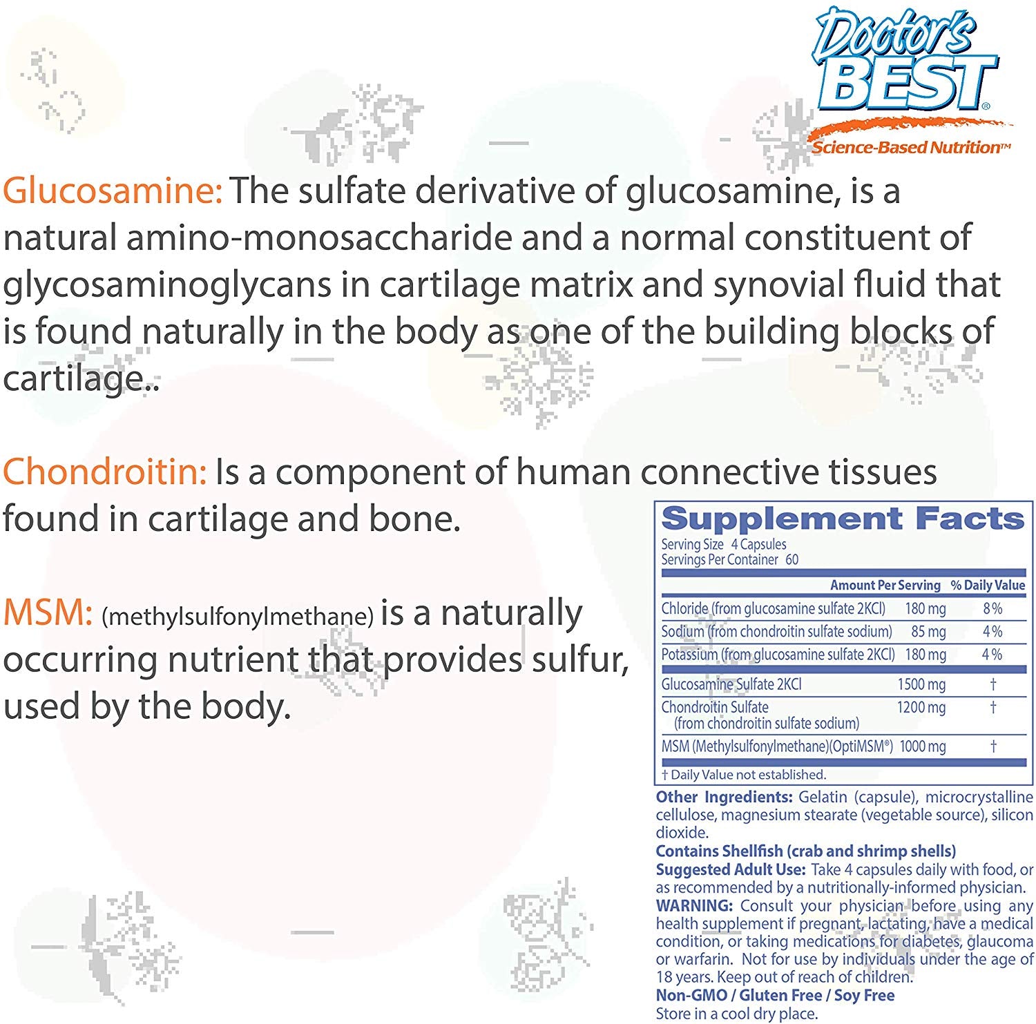 Doctor's Best, Glucosamine Chondroitin MSM with OptiMSM, 240-360 Veggie Caps - Ultimate Sup Singapore