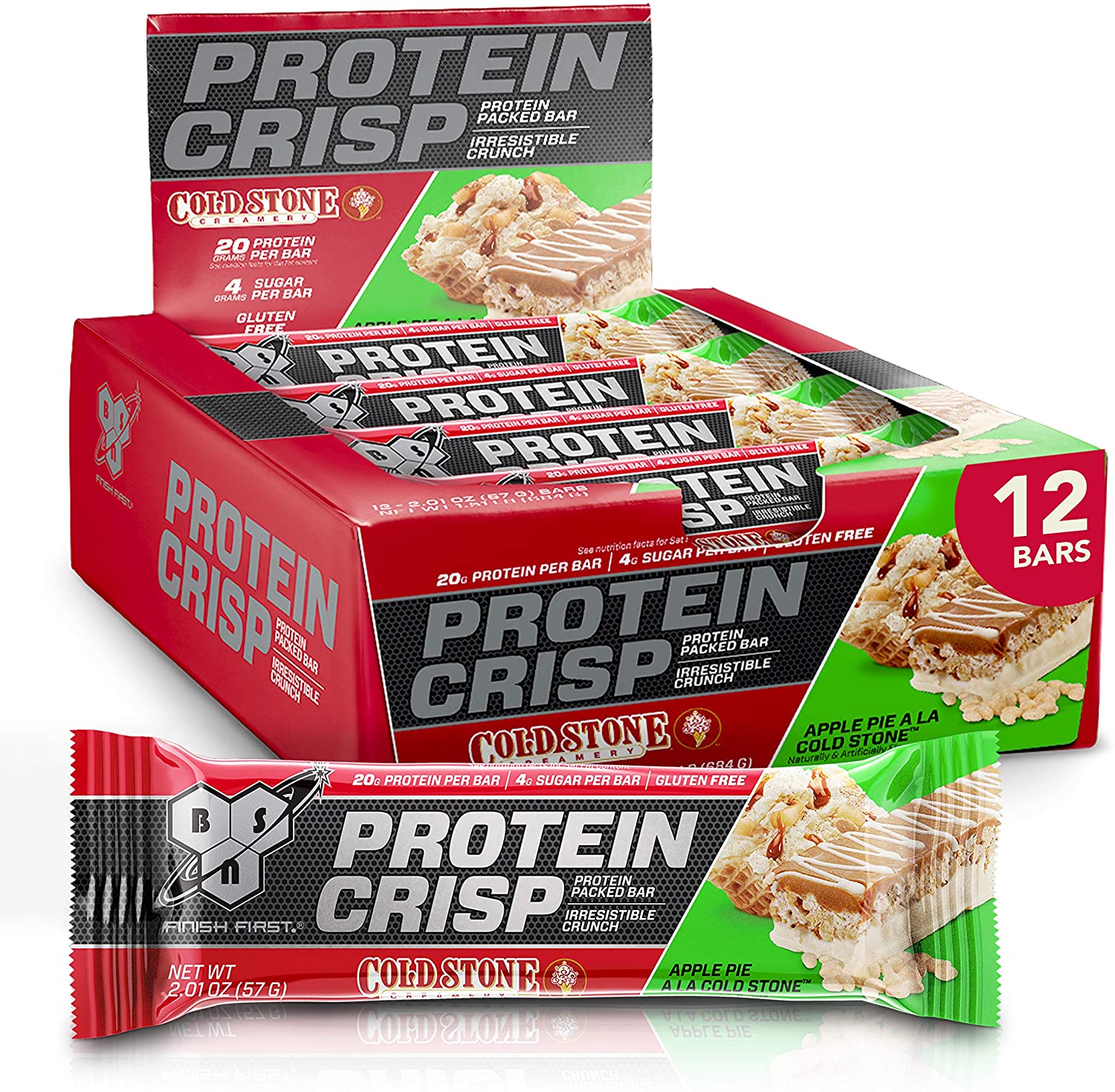 Bsn Protein Crisp Packed Protein Bar 12 Bars 57g 2354