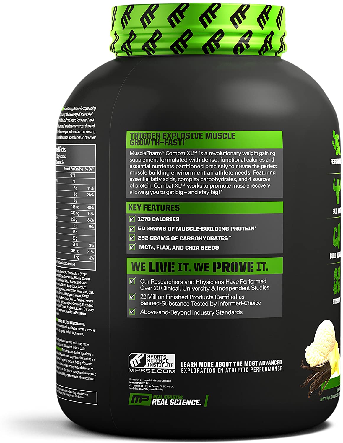 MusclePharm Combat XL Mass Gainer Powder, Weight Gainer Protein Powder - Ultimate Sup Singapore