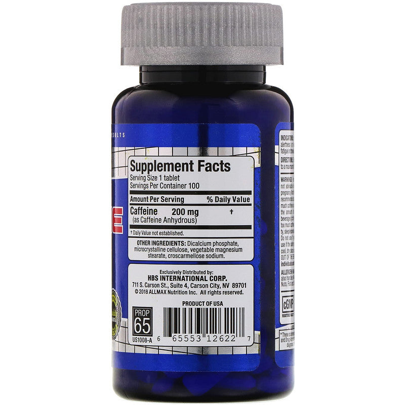 ALLMAX Nutrition, Caffeine, 100 Tabs - Ultimate Sup Singapore