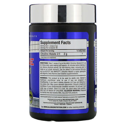 ALLMAX Nutrition, Citrulline Malate 2:1, 300g - Ultimate Sup Singapore